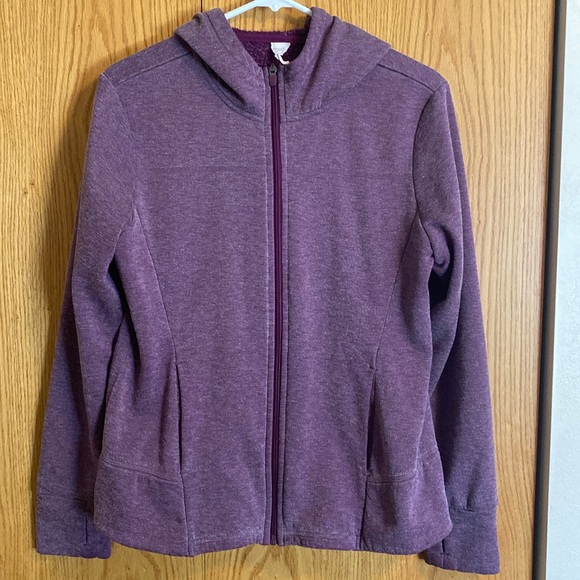 Danskin Now Hooded Sweatshirt Dark Pink Medium - Picture 2 of 11